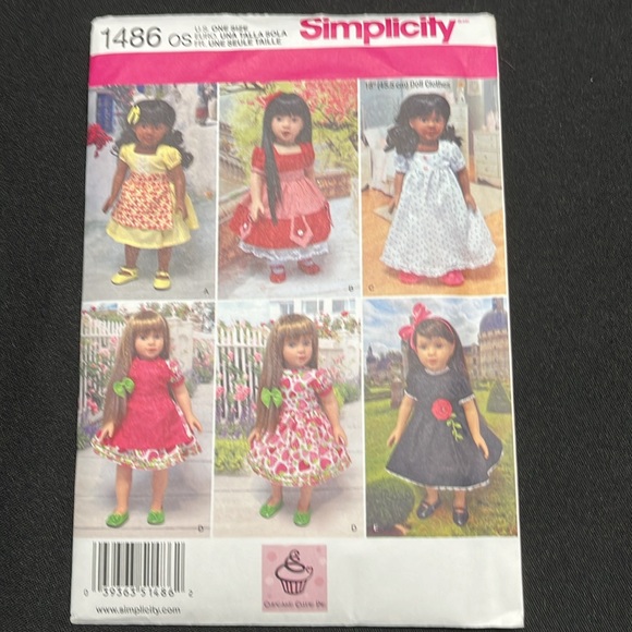 4 Simplicity Patterns for 18” Doll Clothes. One is American Girl outfit pattern - Picture 3 of 5